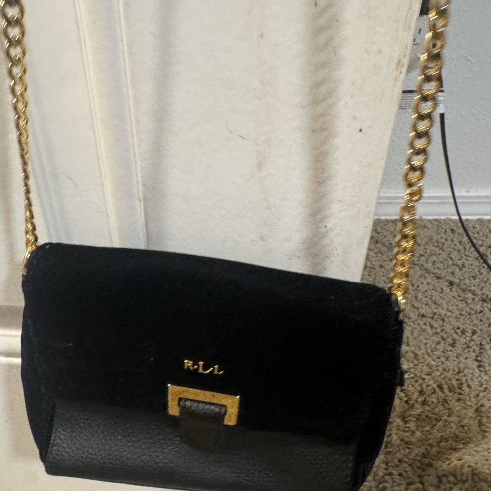 Ralph Lauren Black and Gold Women's Bag